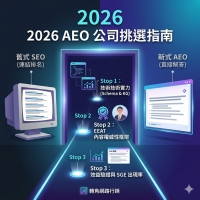 2026 AEO 公司挑選指南：從傳統 SEO 轉型 SGE 生成式搜尋優化 - 轉角網路行銷